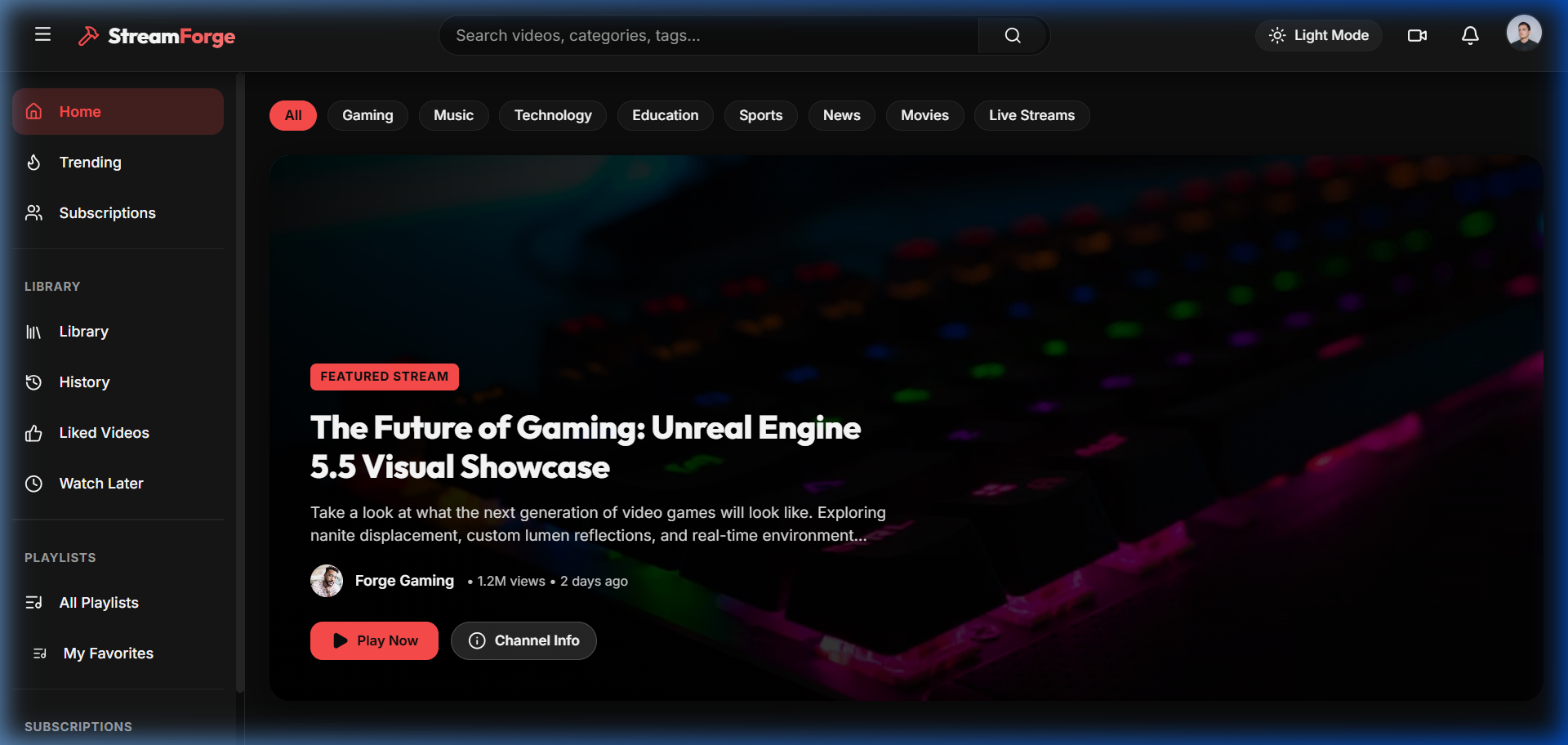 Video Streaming Website